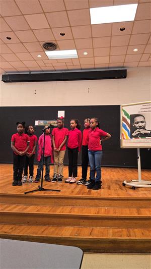 students performing a MLK tribute